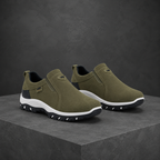 Men’s Suede Slip-On Outdoor Shoes Olive