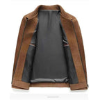 Men’s Textured Zip-Up Jacket with Point Collar 2