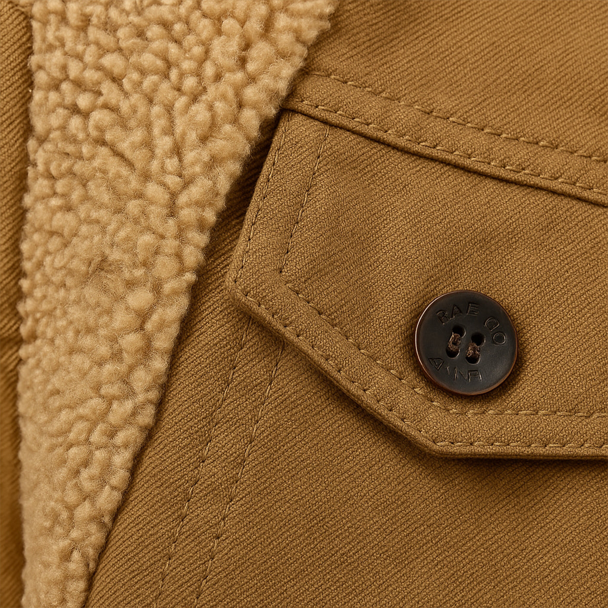 Men’s Utility Jacket with Fleece Lining and Button Closure 2