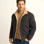 Men’s Utility Jacket with Fleece Lining and Button Closure 5