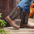 Men’s Western Boots with Embroidered Shaft 1