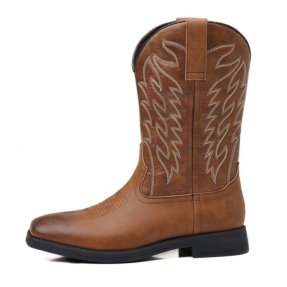 Men’s Western Boots with Embroidered Shaft 6