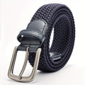 Men’s Woven Belt with Square Buckle Black