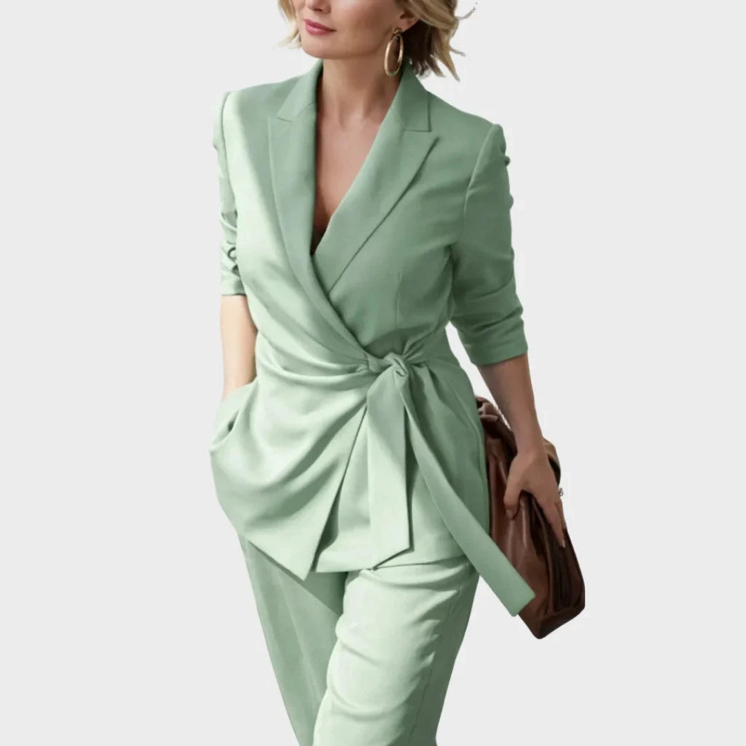 Women’s Blazer and Wide Leg Trousers Matching Set