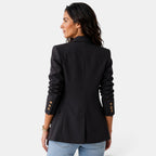 Women’s Double Button Blazer with Peak Lapels 4