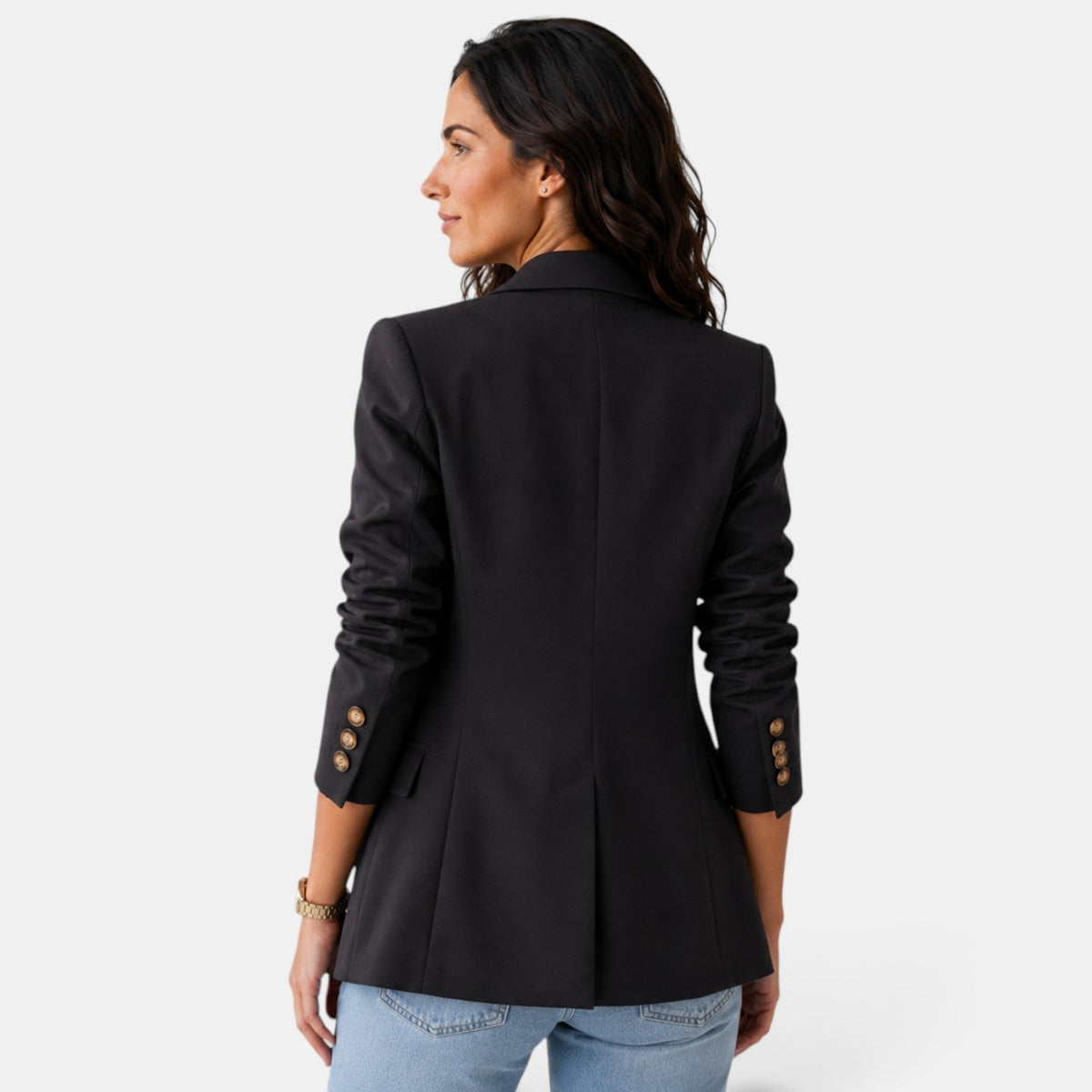 Women’s Double Button Blazer with Peak Lapels 4