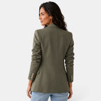Women’s Double Button Blazer with Peak Lapels 6