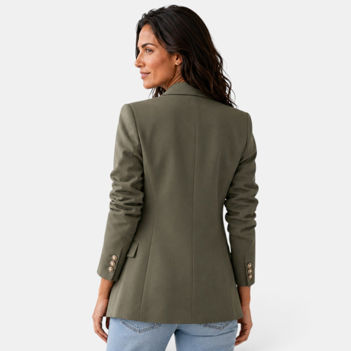 Women’s Double Button Blazer with Peak Lapels 6