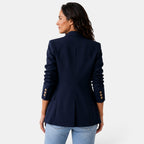 Women’s Double Button Blazer with Peak Lapels 8