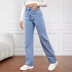 Women’s High Waisted Straight Leg Jeans 1