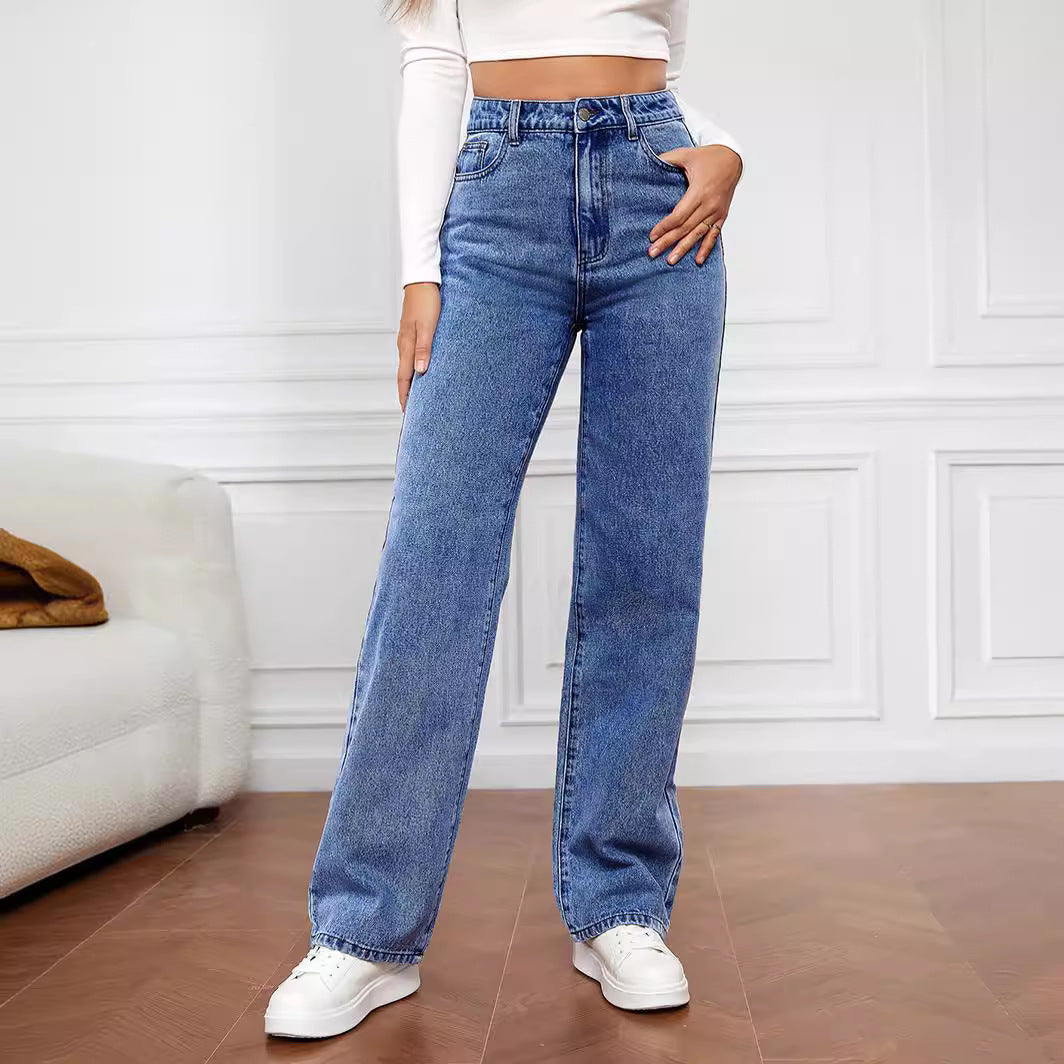 Women’s High Waisted Straight Leg Jeans 3