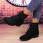 Women’s Lace-Up Ankle Boots with Block Heel 1