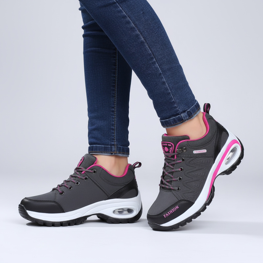 Women’s Lace-Up Athletic Sneakers with Air Sole 1