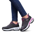 Women’s Lace-Up Athletic Sneakers with Air Sole Gray