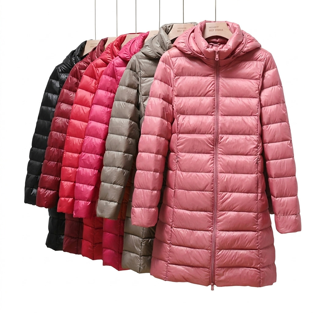 Women’s Long Puffer Jacket with Hood 1