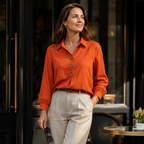 Women’s Long Sleeve Button Front Shirt 2