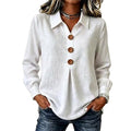 Women’s Long Sleeve Button Front Shirt White