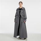 Women’s Long Trench Coat with Button Closure 1