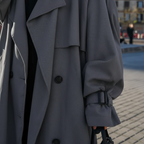 Women’s Long Trench Coat with Button Closure 2