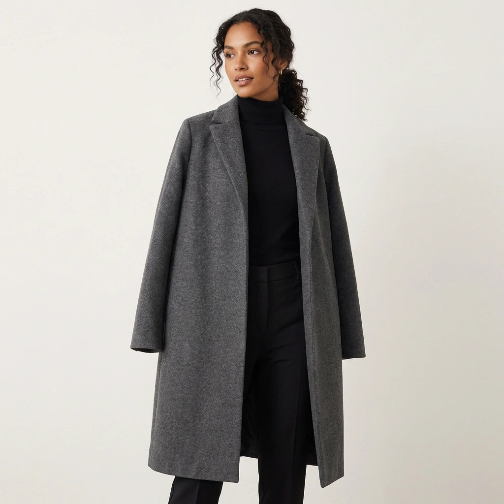 Women’s Long Wool Blend Coat 2