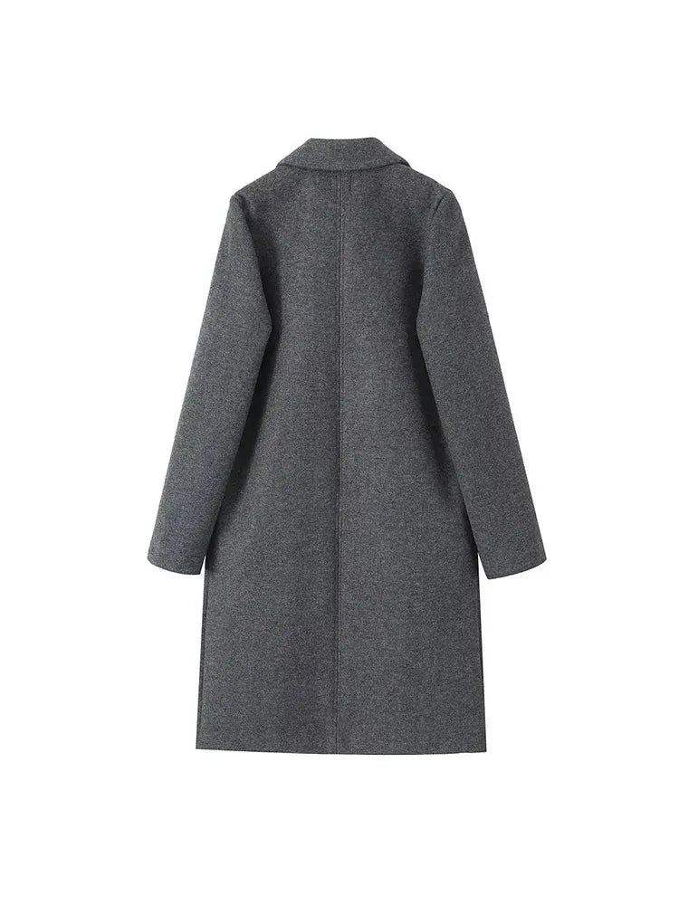 Women’s Long Wool Blend Coat 4
