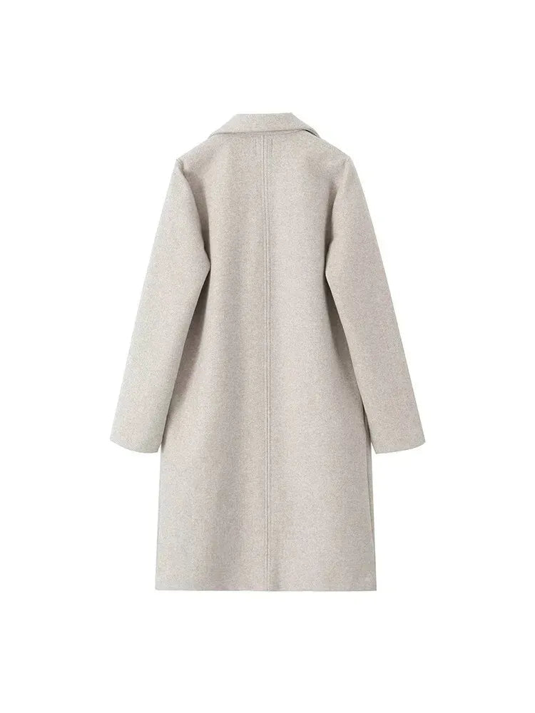Women’s Long Wool Blend Coat 8