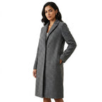 Women’s Long Wool Blend Coat Grey