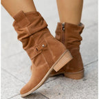 Women’s Mid-Calf Slouch Boots with Side Zip 2