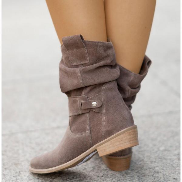 Women’s Mid-Calf Slouch Boots with Side Zip 3