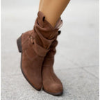 Women’s Mid-Calf Slouch Boots with Side Zip 4