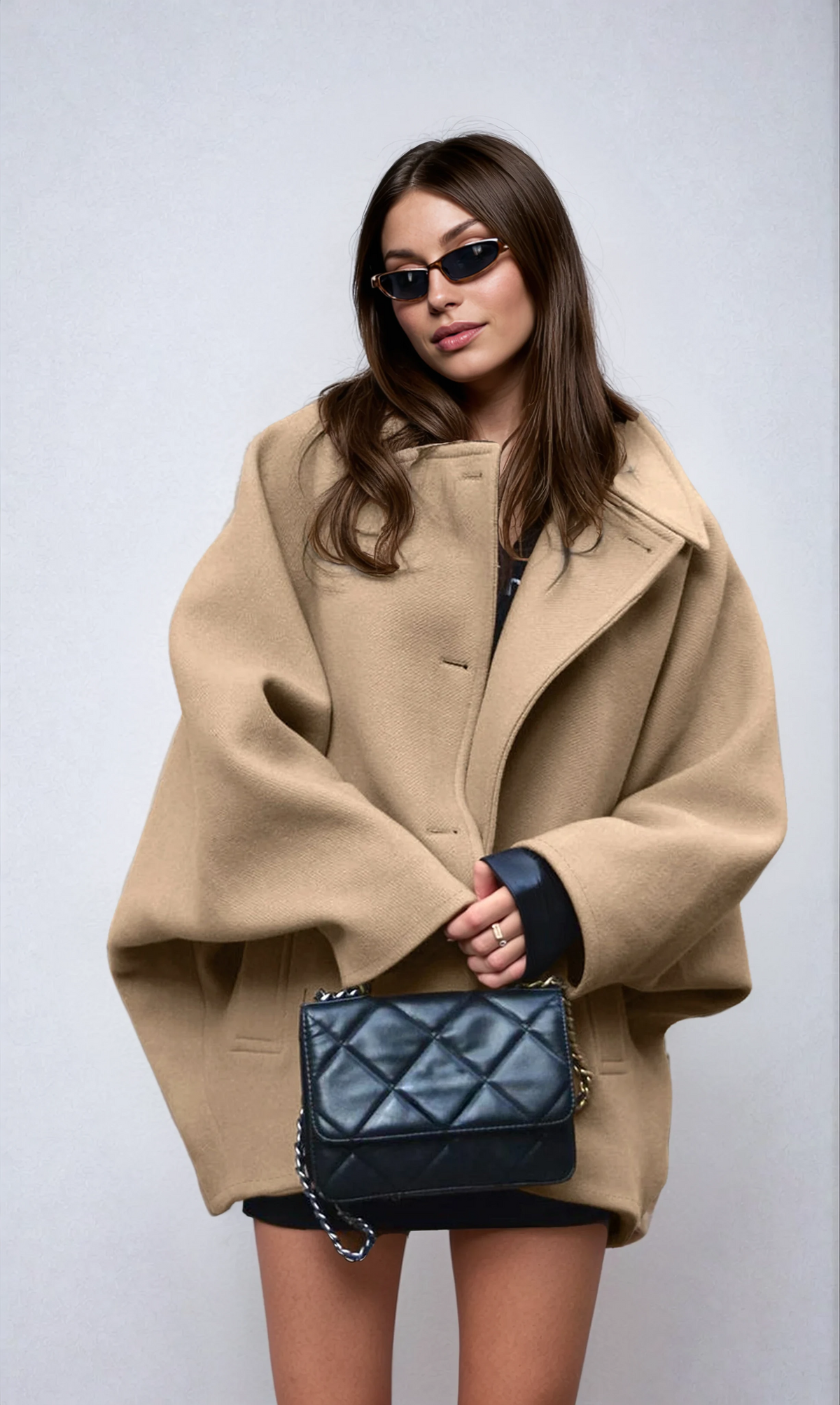 Women’s Oversized Coat with Button Closure 1