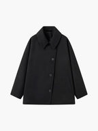 Women’s Oversized Coat with Button Closure Black