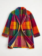 Women’s Oversized Plaid Wool Blend Coat 1