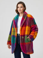 Women’s Oversized Plaid Wool Blend Coat 2