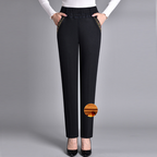 Women’s Straight Leg Denim Trousers with Elastic Waist 3