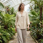 Women’s Striped Blouse and Wide Leg Trousers Set 3