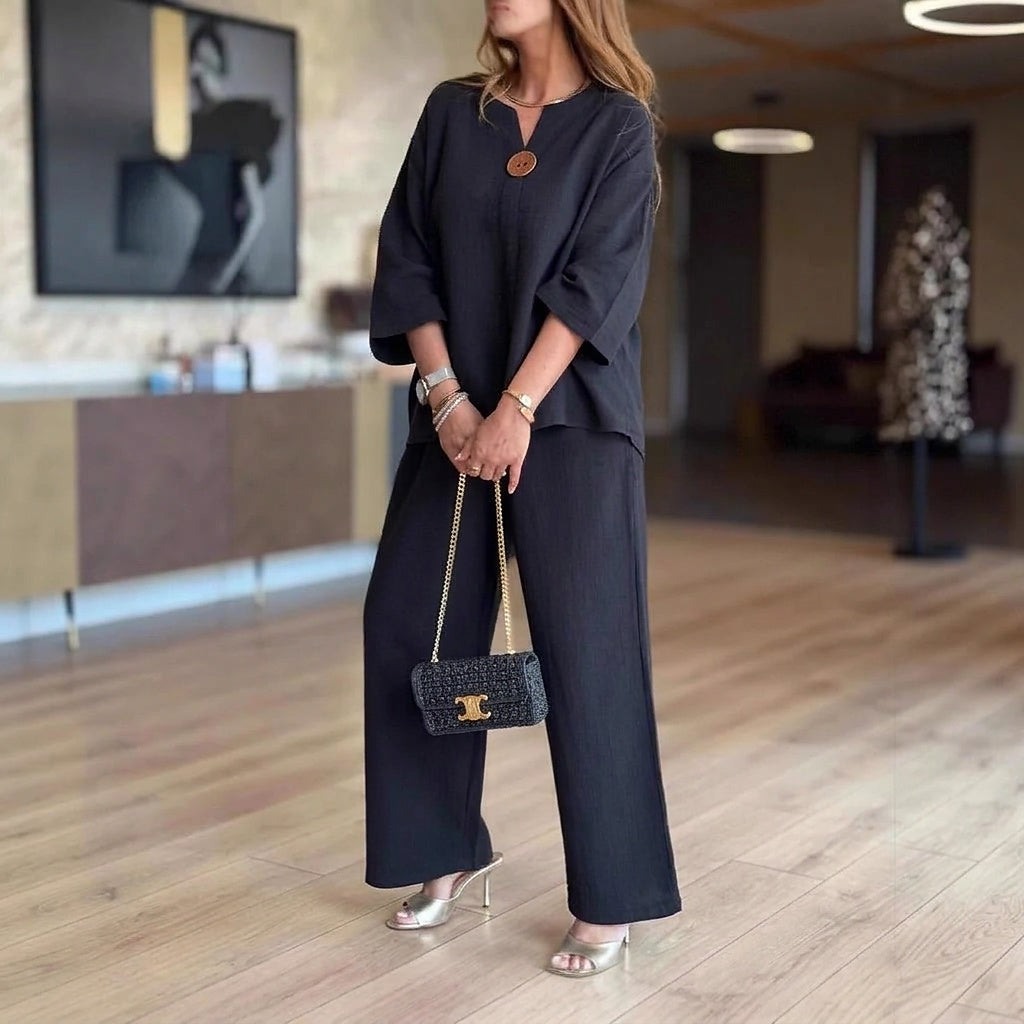 Women’s Two-Piece Tunic and Wide Leg Trouser Set 4