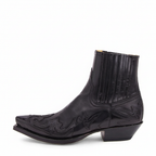 Women’s Western Ankle Boots with Decorative Stitching Black